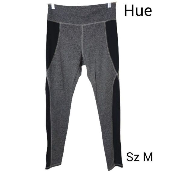 Women's Black High Rise Leggings Mesh Panel Yoga Workout Pants Medium NWOT - Picture 1 of 5